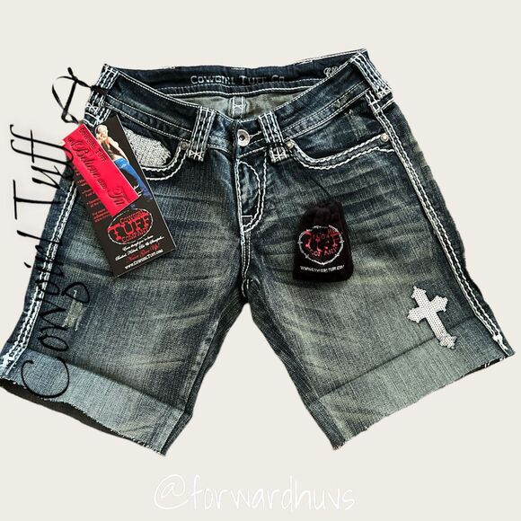 Cowgirl Tuff Crosses Shimmer Size 25 NWT - Picture 1 of 11